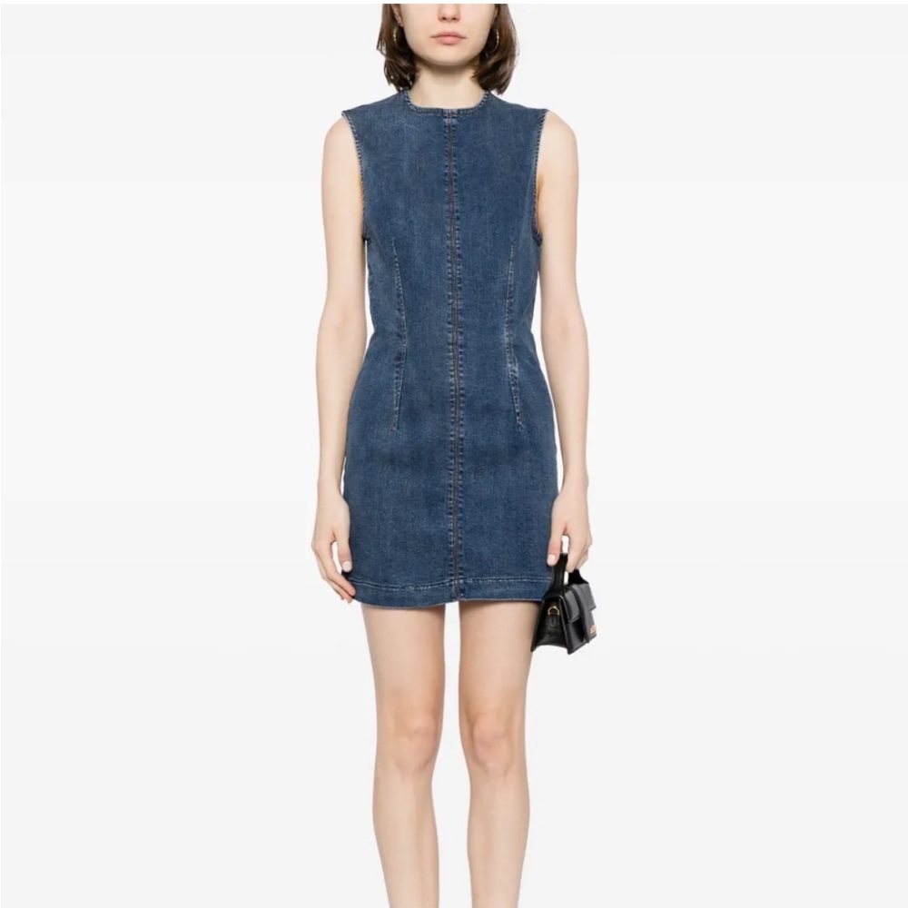 Reformation Blue Denim Sleeveless Mini Dress